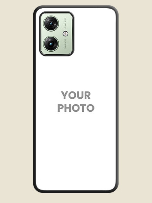 Custom Full Single Pic Upload On Space Black Custom Soft Matte Mobile Back Cover - Motorola G54 5G - alternate view