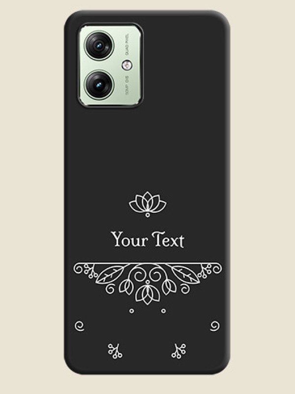 Custom Lotus Garden Custom Text On Space Black Custom Soft Matte Mobile Back Cover - Motorola G54 5G - alternate view