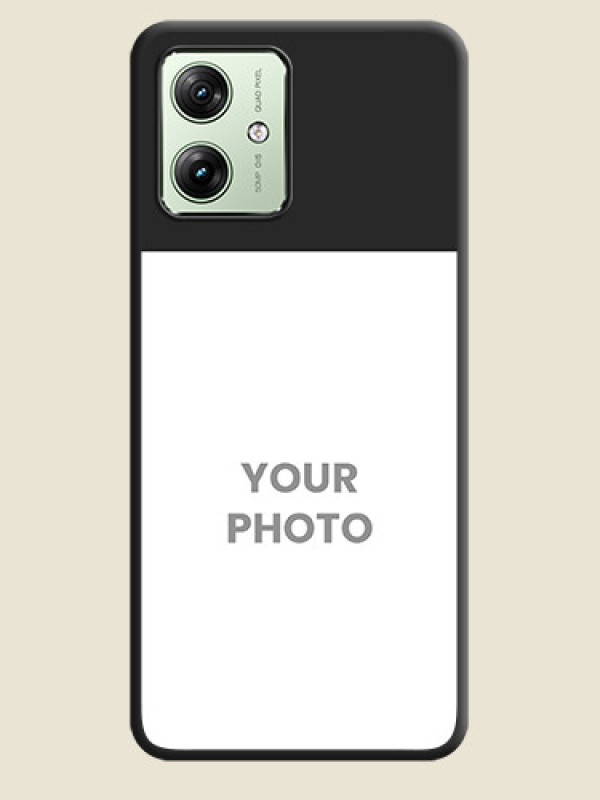 Custom Image Upload With Space Black Color On Custom Soft Matte Mobile Back Cover - Motorola G54 5G - alternate view