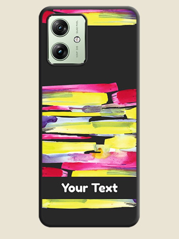 Custom Brush Coloured on Space Black Personalized Soft Matte Phone Covers - Motorola G64 5G - alternate view