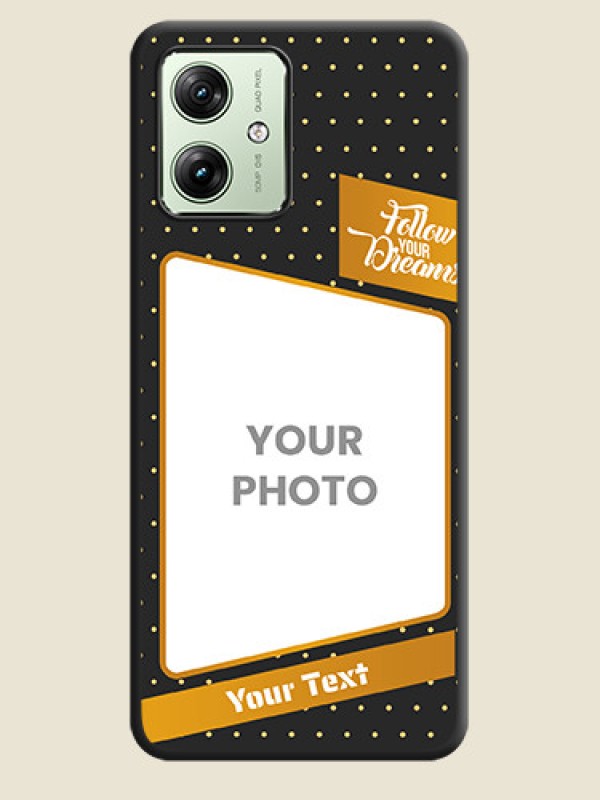 Custom Follow Your Dreams with White Dots on Space Black Custom Soft Matte Phone Cases - Motorola G64 5G - alternate view