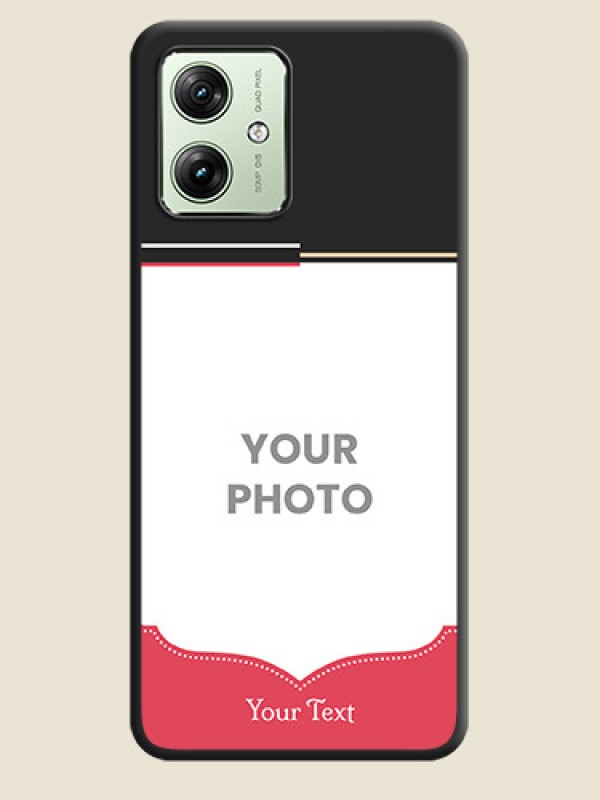 Custom Classic Plain Design with Name - Photo on Space Black Soft Matte Phone Cover - Motorola G64 5G - alternate view