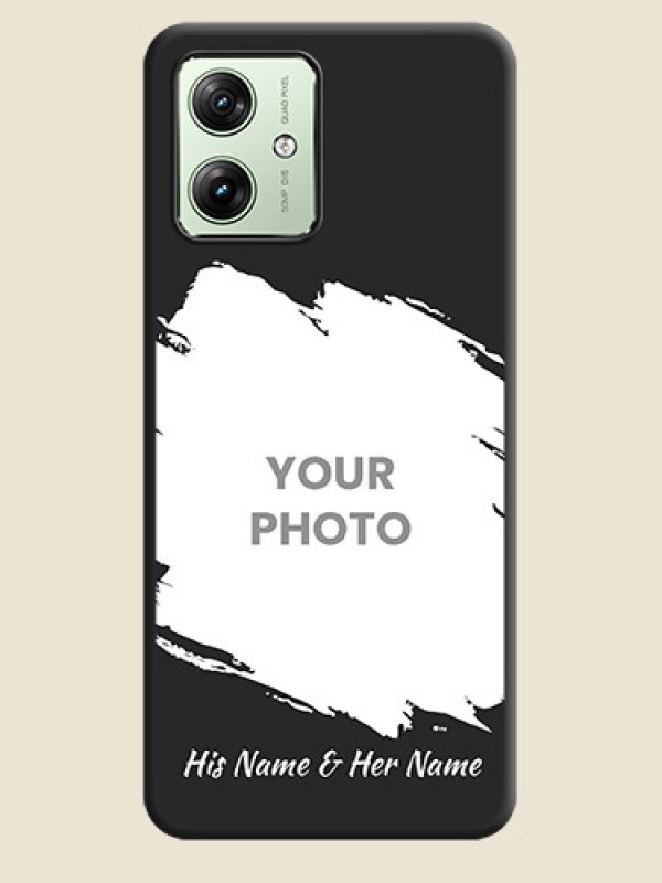 Custom Grunge Brush Strokes - Photo on Space Black Soft Matte Back Cover - Motorola G64 5G - alternate view