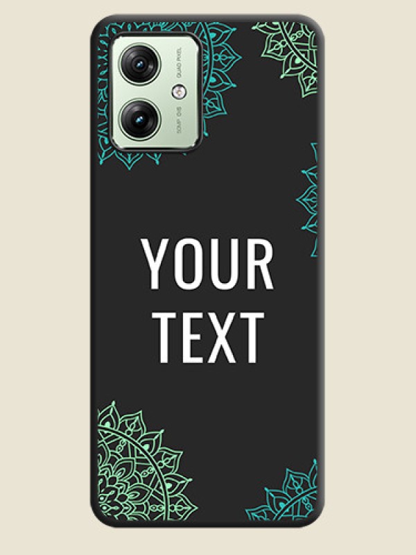 Custom Your Name with Floral Design on Space Black Custom Soft Matte Back Cover - Motorola G64 5G - alternate view