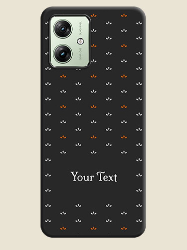 Custom Simple Pattern With Custom Text On Space Black Personalized Soft Matte Phone Covers - Motorola G64 5G - alternate view