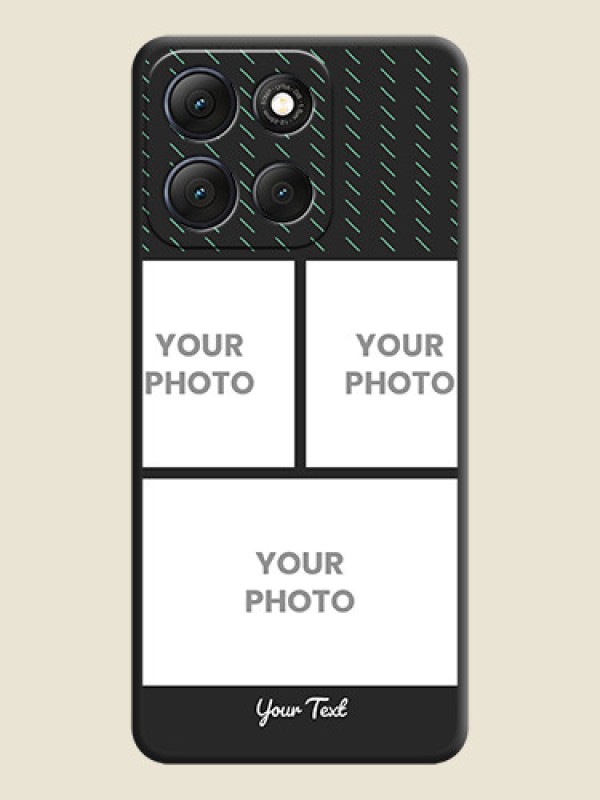 Custom Cross Dotted Pattern with 2 Image Holder On Space Black Custom Soft Matte Mobile Back Cover - Motorola G86 Power 5G - alternate view