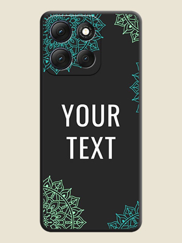 Custom Your Name with Floral Design On Space Black Custom Soft Matte Mobile Back Cover - Motorola G86 Power 5G - alternate view