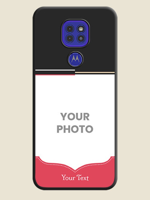 Custom Classic Plain Design with Name on Photo on Space Black Soft Matte Phone Cover - Motorola G9 - alternate view