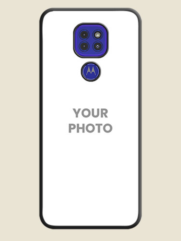 Custom Full Single Pic Upload On Space Black Personalized Soft Matte Phone Covers -Motorola G9 - alternate view