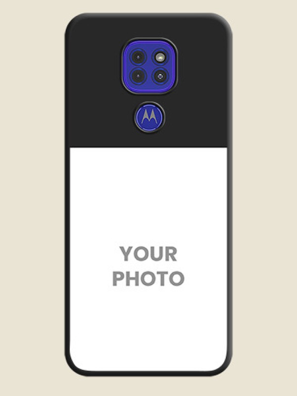 Custom Image Upload With Space Black Color On Custom Soft Matte Mobile Back Cover - Motorola G9 - alternate view