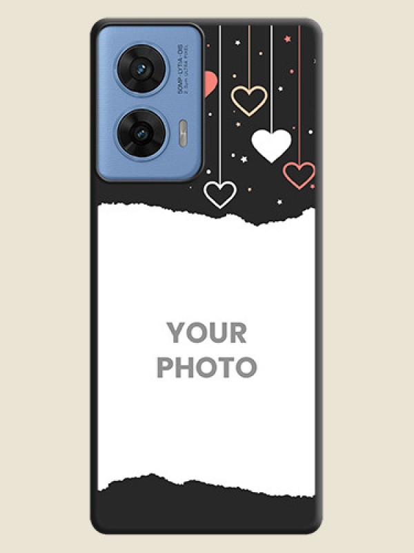 Custom Love Hangings with Splash Wave Picture On Space Black Custom Soft Matte Mobile Back Cover - Motorola G96 5G - alternate view