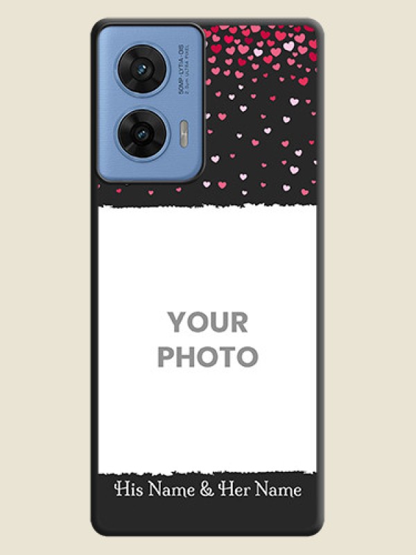 Custom Fall in Love with Your Partner on Photo On Space Black Custom Soft Matte Mobile Back Cover - Motorola G96 5G - alternate view