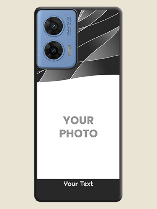 Custom Mixed Wave Lines on Photo On Space Black Custom Soft Matte Mobile Back Cover - Motorola G96 5G - alternate view