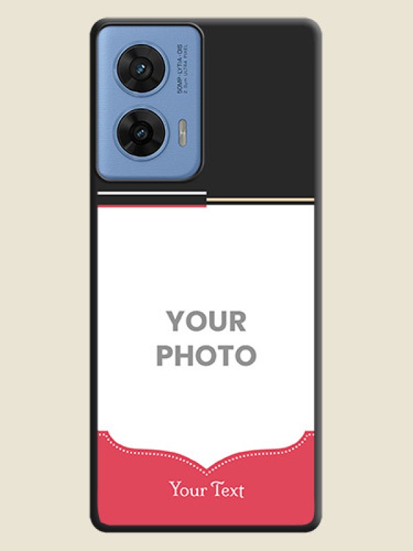 Custom Classic Plain Design with Name On Space Black Custom Soft Matte Mobile Back Cover - Motorola G96 5G - alternate view