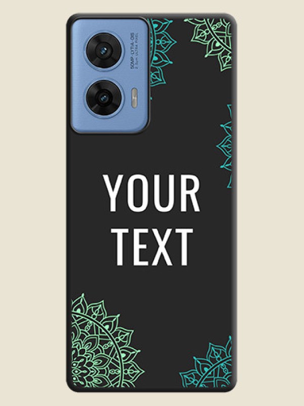 Custom Your Name with Floral Design On Space Black Custom Soft Matte Mobile Back Cover - Motorola G96 5G - alternate view