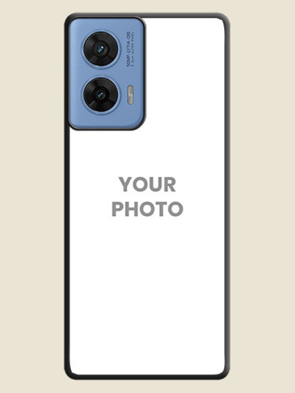 Custom Full Single Pic Upload On Space Black Custom Soft Matte Mobile Back Cover - Motorola G96 5G - alternate view