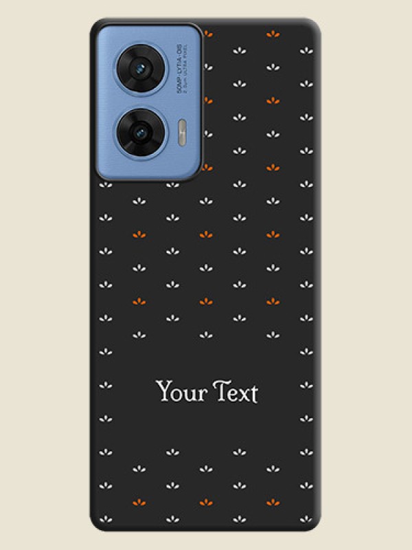 Custom Simple Pattern With Custom Text On Space Black Custom Soft Matte Mobile Back Cover - Motorola G96 5G - alternate view