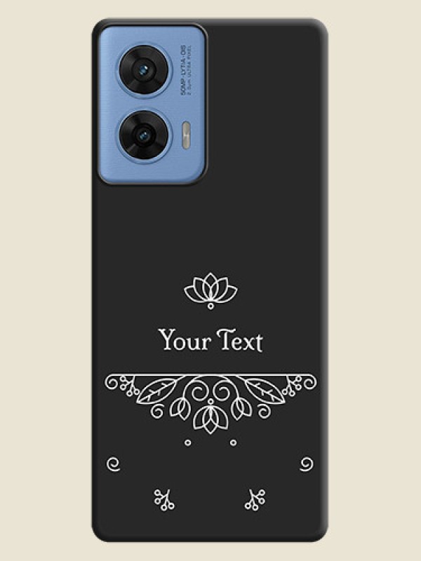 Custom Lotus Garden Custom Text On Space Black Custom Soft Matte Mobile Back Cover - Motorola G96 5G - alternate view