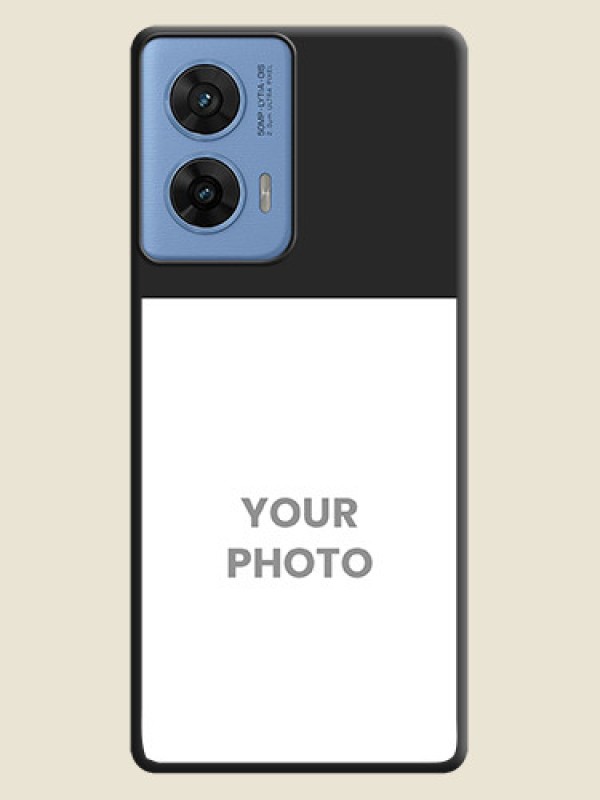 Custom Image Upload With Space Black Color On Custom Soft Matte Mobile Back Cover - Motorola G96 5G - alternate view