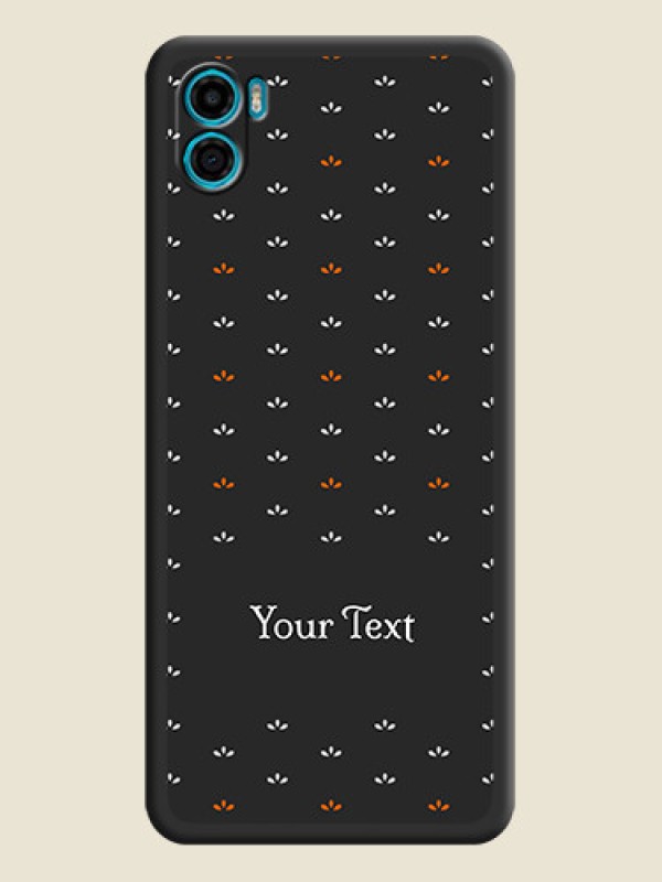 Custom Simple Pattern With Custom Text On Space Black Personalized Soft Matte Phone Covers -Motorola Moto E22S - alternate view