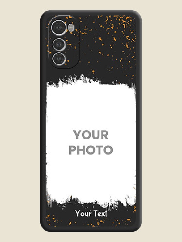 Custom Spray Free Design on Photo on Space Black Soft Matte Phone Cover - Motorola Moto E32s - alternate view