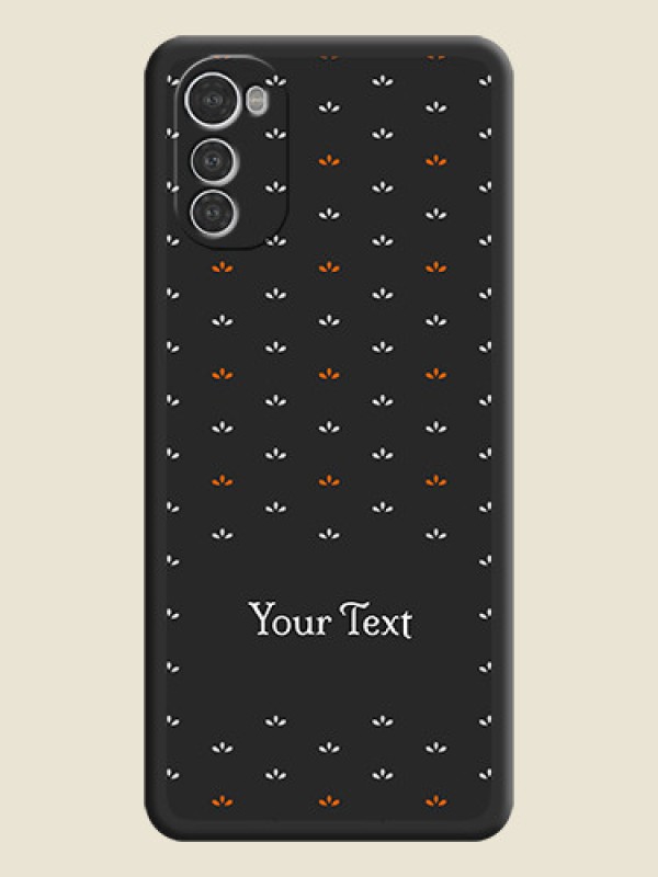 Custom Simple Pattern With Custom Text On Space Black Personalized Soft Matte Phone Covers -Motorola Moto E32S - alternate view