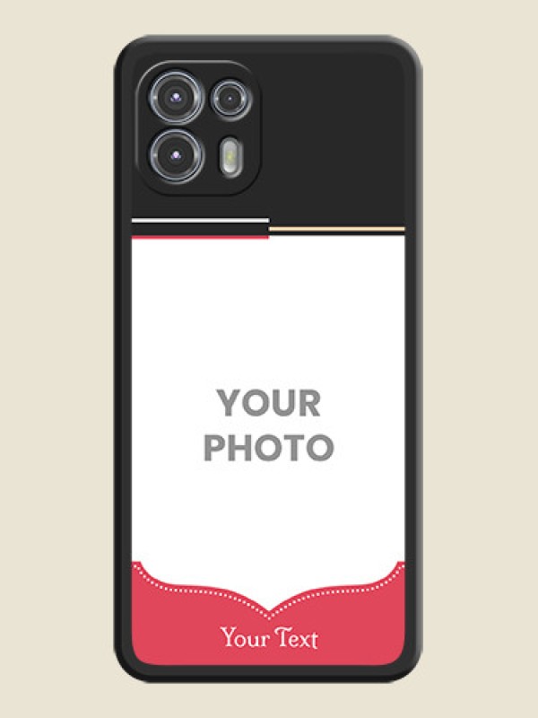 Custom Classic Plain Design with Name on Photo on Space Black Soft Matte Phone Cover - Moto Edge 20 Fusion 5G - alternate view