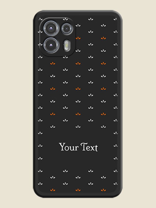 Custom Simple Pattern With Custom Text On Space Black Personalized Soft Matte Phone Covers -Motorola Moto Edge 20 Fusion 5G - alternate view