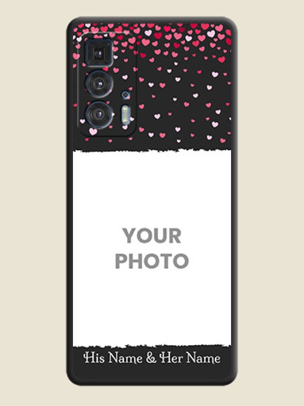 Custom Fall in Love with Your Partner  on Photo on Space Black Soft Matte Phone Cover - Moto Edge 20 Pro - alternate view