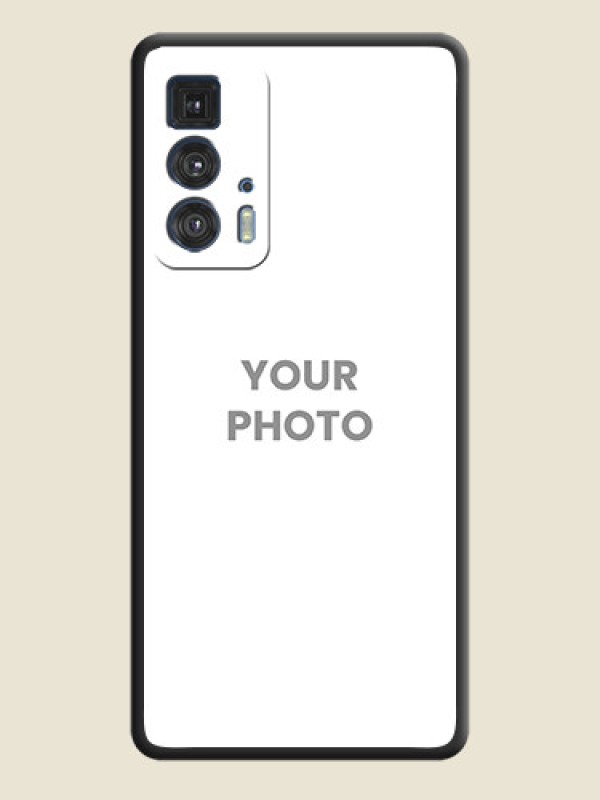 Custom Full Single Pic Upload On Space Black Personalized Soft Matte Phone Covers -Motorola Moto Edge 20 Pro - alternate view