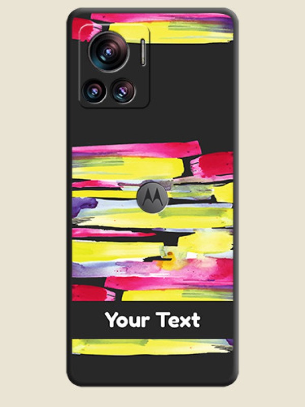 Custom Brush Coloured on Space Black Personalized Soft Matte Phone Covers - Motorola Moto Edge 30 Ultra - alternate view