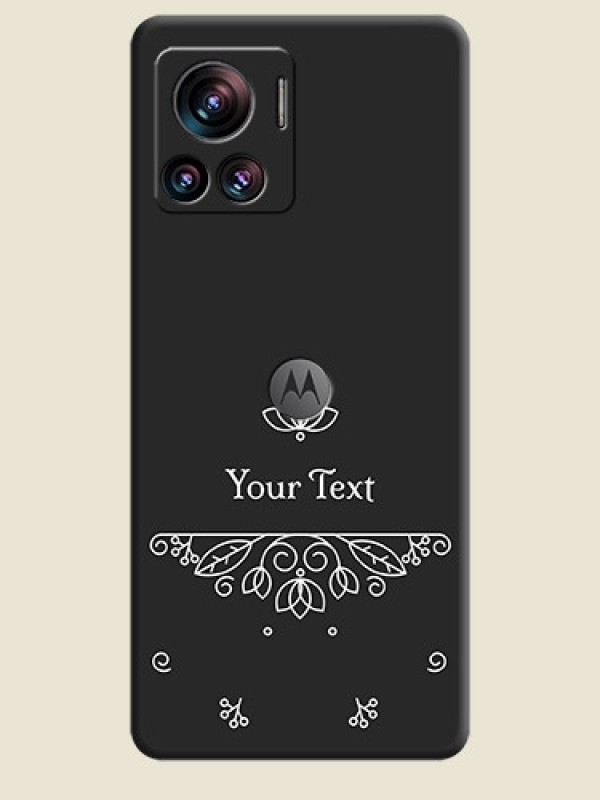 Custom Lotus Garden Custom Text On Space Black Personalized Soft Matte Phone Covers -Motorola Moto Edge 30 Ultra - alternate view