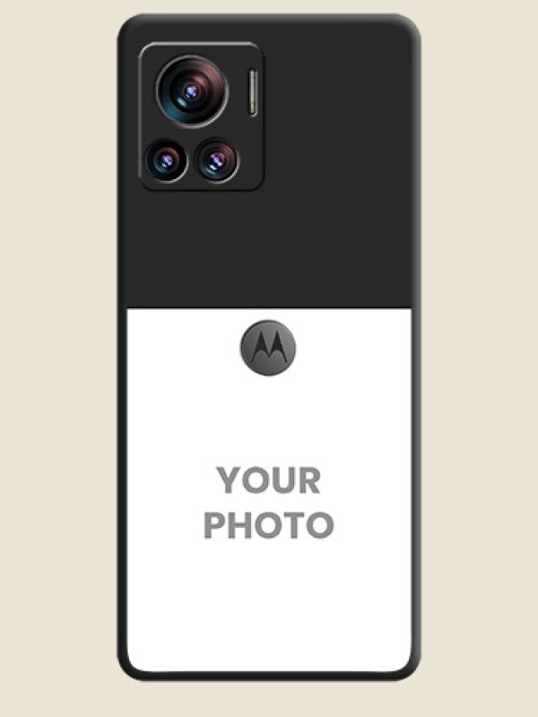Custom Image Upload With Space Black Color On Custom Soft Matte Mobile Back Cover - Motorola Moto Edge 30 Ultra - alternate view