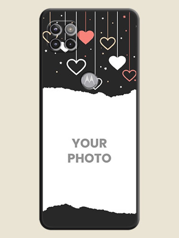 Custom Love Hangings with Splash Wave Picture on Space Black Custom Soft Matte Phone Back Cover - Motorola Moto G 5G - alternate view