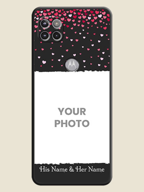 Custom Fall in Love with Your Partner  on Photo on Space Black Soft Matte Phone Cover - Motorola Moto G 5G - alternate view