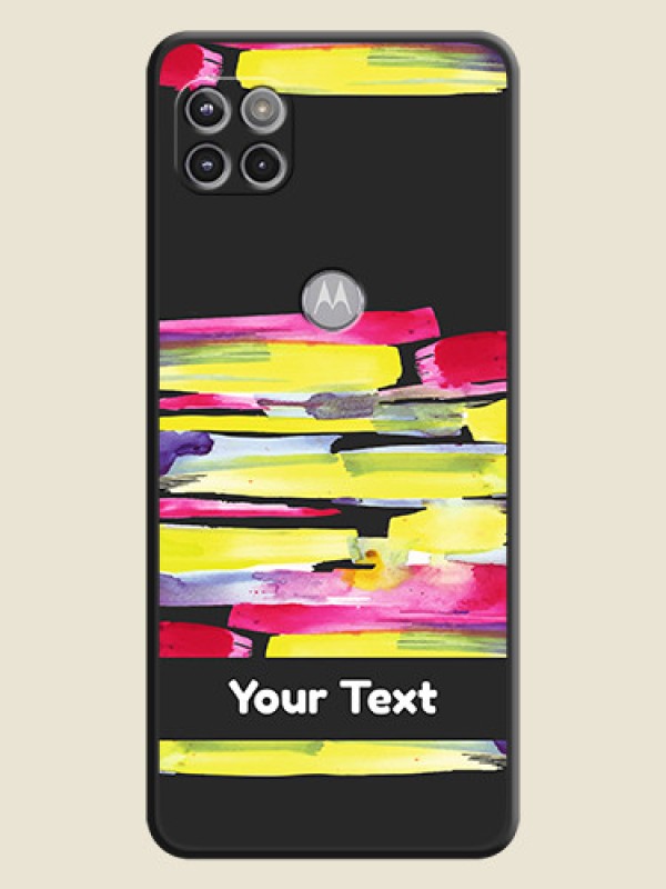 Custom Brush Coloured on Space Black Personalized Soft Matte Phone Covers - Motorola Moto G 5G - alternate view