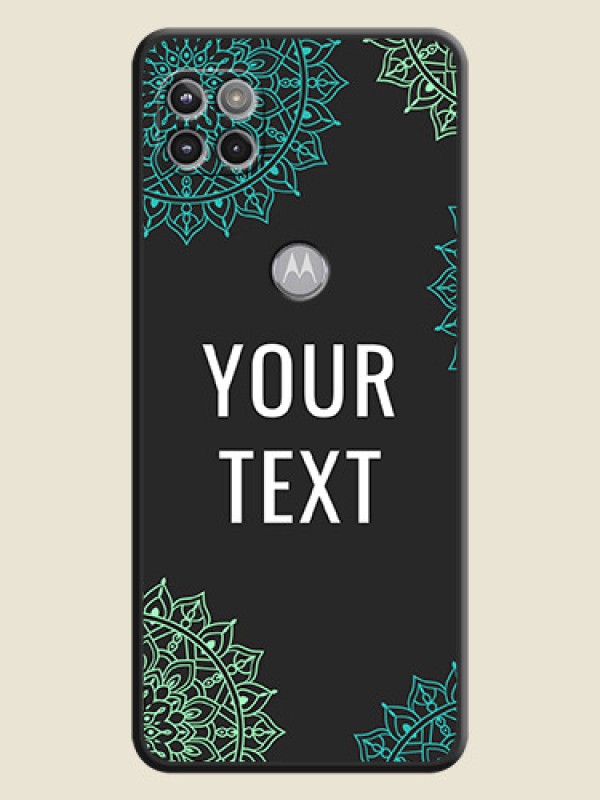 Custom Your Name with Floral Design on Space Black Custom Soft Matte Back Cover - Motorola Moto G 5G - alternate view