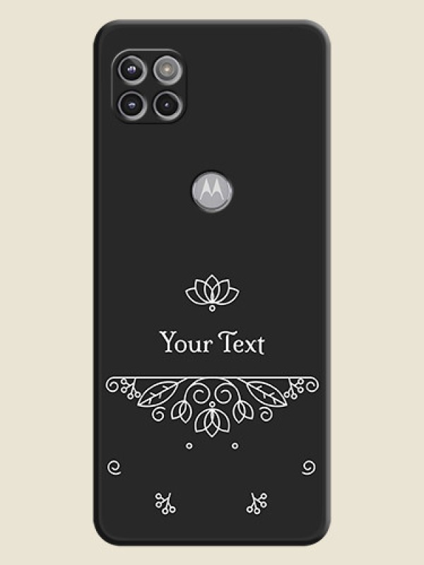 Custom Lotus Garden Custom Text On Space Black Personalized Soft Matte Phone Covers -Motorola Moto G 5G - alternate view
