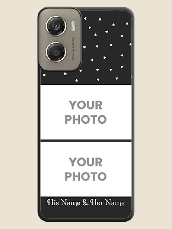 Custom Miniature Love Symbols with Name On Space Black Custom Soft Matte Mobile Back Cover - Motorola Moto G06 Power - alternate view