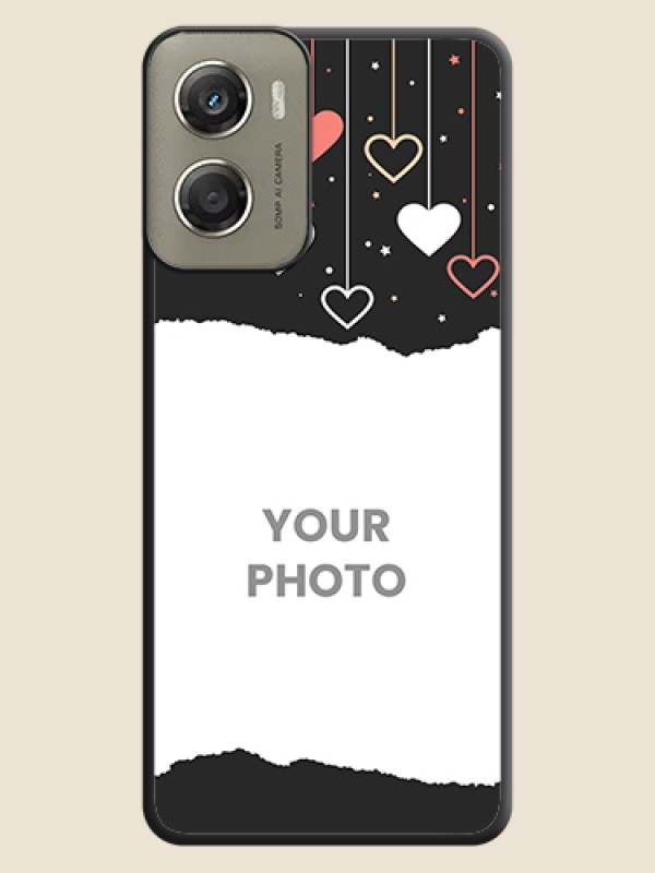 Custom Love Hangings with Splash Wave Picture On Space Black Custom Soft Matte Mobile Back Cover - Motorola Moto G06 Power - alternate view