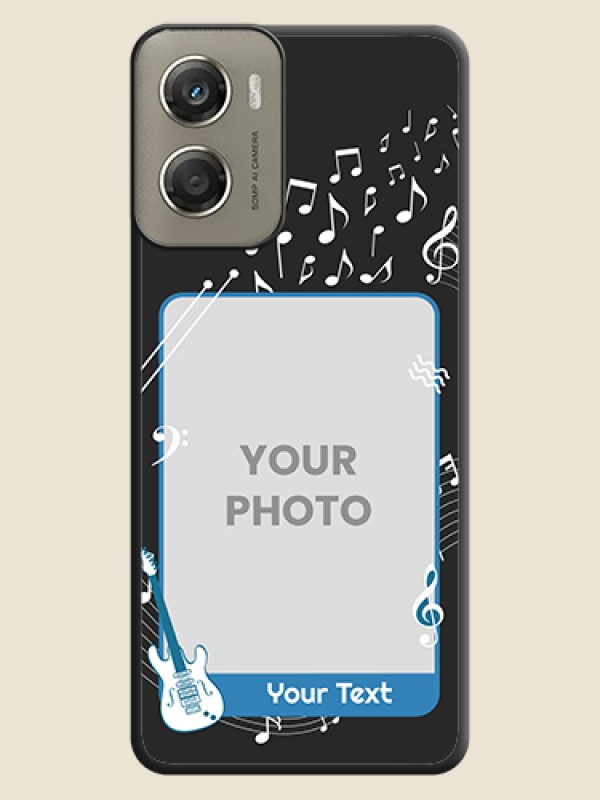 Custom Musical Theme Design with Text on Photo On Space Black Custom Soft Matte Mobile Back Cover - Motorola Moto G06 Power - alternate view