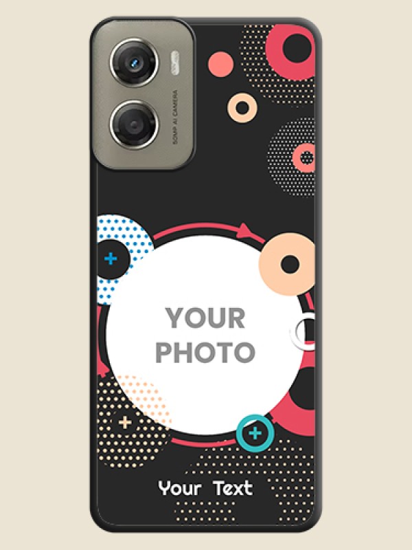 Custom Multicoloured Round Image On Space Black Custom Soft Matte Mobile Back Cover - Motorola Moto G06 Power - alternate view