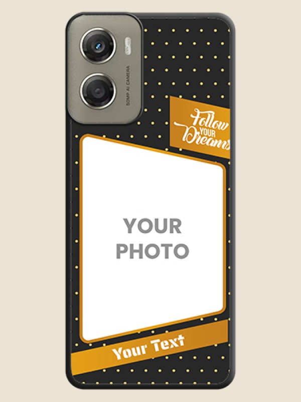 Custom Follow Your Dreams with White Dots On Space Black Custom Soft Matte Mobile Back Cover - Motorola Moto G06 Power - alternate view