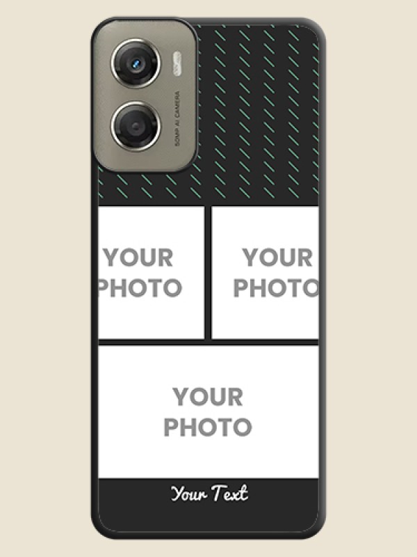 Custom Cross Dotted Pattern with 2 Image Holder On Space Black Custom Soft Matte Mobile Back Cover - Motorola Moto G06 Power - alternate view