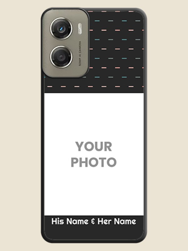 Custom Line Pattern Design with Text On Space Black Custom Soft Matte Mobile Back Cover - Motorola Moto G06 Power - alternate view