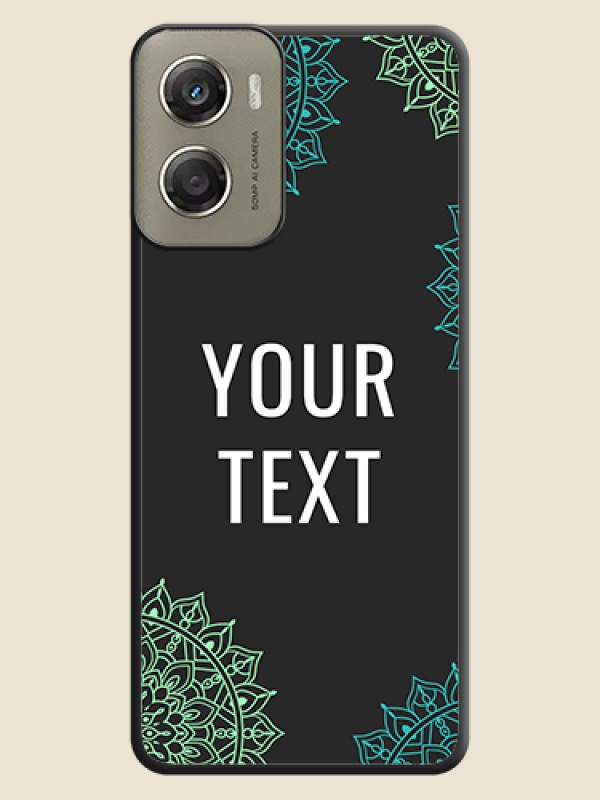 Custom Your Name with Floral Design On Space Black Custom Soft Matte Mobile Back Cover - Motorola Moto G06 Power - alternate view