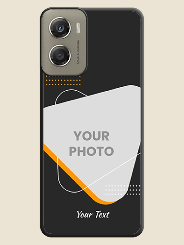 Custom Yellow Triangle on Photo On Space Black Custom Soft Matte Mobile Back Cover - Motorola Moto G06 Power - alternate view