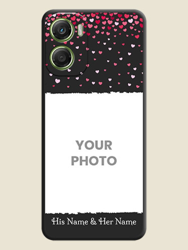 Custom Fall in Love with Your Partner on Photo On Space Black Custom Soft Matte Mobile Back Cover - Motorola Moto G06 - alternate view