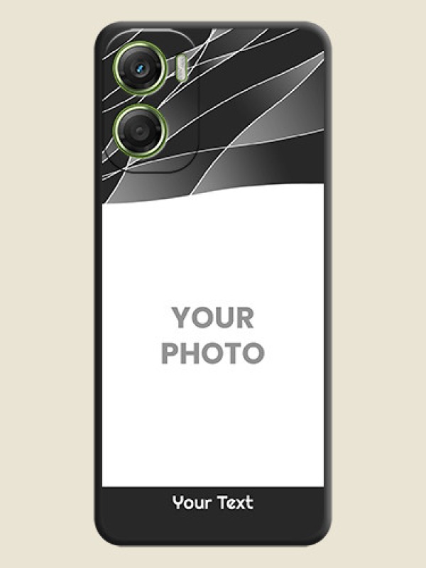 Custom Mixed Wave Lines on Photo On Space Black Custom Soft Matte Mobile Back Cover - Motorola Moto G06 - alternate view