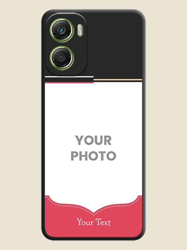 Custom Classic Plain Design with Name On Space Black Custom Soft Matte Mobile Back Cover - Motorola Moto G06 - alternate view